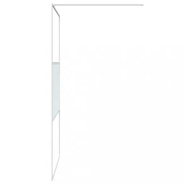 fehér átlátszó ESG üveg zuhanyfal 115 x 195 cm
