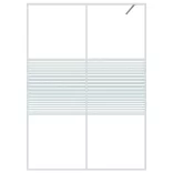 fehér átlátszó ESG üveg zuhanyfal 140 x 195 cm