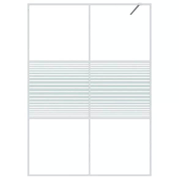 fehér átlátszó ESG üveg zuhanyfal 140 x 195 cm