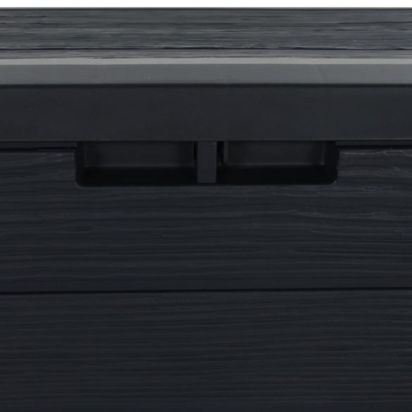 antracitszürke polipropilén kerti tárolóláda 58,5 x 46 x 55 cm