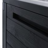 antracitszürke polipropilén kerti tárolóláda 58,5 x 46 x 55 cm