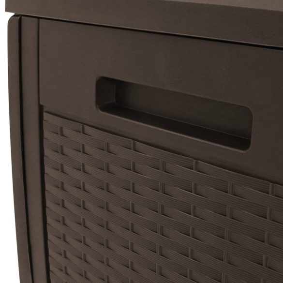 barna polipropilén kerti tárolóláda 119 x 48 x 60 cm