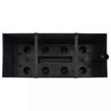 antracitszürke polipropilén rattan kerti magaságyás 60x25x46 cm