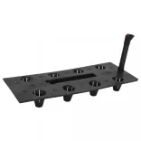 antracitszürke polipropilén rattan kerti magaságyás 60x25x46 cm
