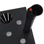antracitszürke polipropilén rattan kerti magaságyás 60x25x46 cm