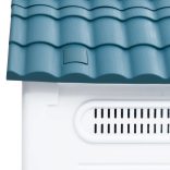 kék polipropilén kutyaház 57x68x66 cm