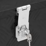 fekete alumínium tárolóláda 50x15x20,5 cm