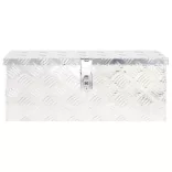 ezüstszínű alumínium tárolóláda 60 x 23,5 x 23 cm