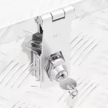 ezüstszínű alumínium tárolóláda 60 x 23,5 x 23 cm