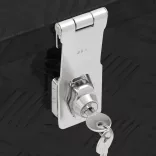 fekete alumínium tárolóláda 60 x 23,5 x 23 cm