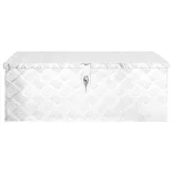 ezüstszínű alumínium tárolóláda 80 x 39 x 30 cm