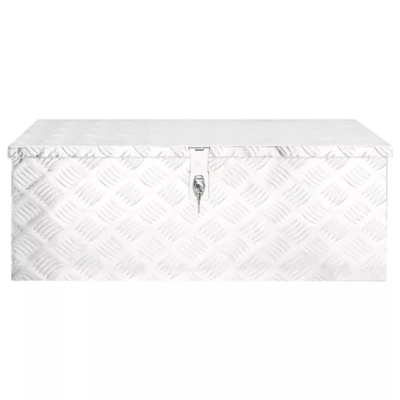 ezüstszínű alumínium tárolóláda 80 x 39 x 30 cm