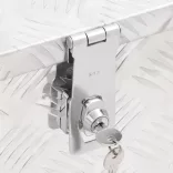 ezüstszínű alumínium tárolóláda 80 x 39 x 30 cm