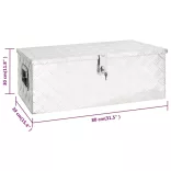 ezüstszínű alumínium tárolóláda 80 x 39 x 30 cm