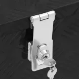 fekete alumínium tárolóláda 100 x 55 x 37 cm