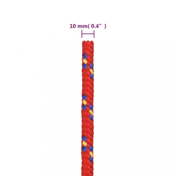 piros polipropilén hajókötél 10 mm 500 m