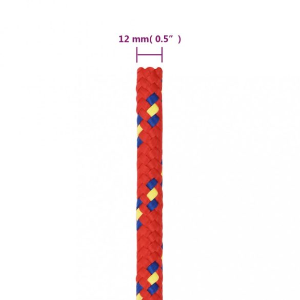 piros polipropilén hajókötél 12 mm 25 m