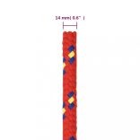 piros polipropilén hajókötél 14 mm 100 m