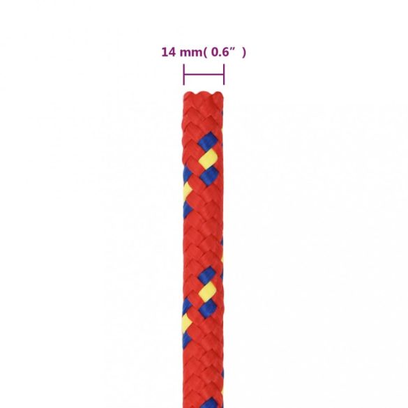 piros polipropilén hajókötél 14 mm 100 m
