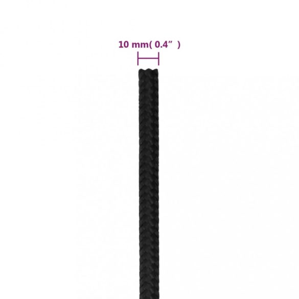 teljesen fekete polipropilén hajókötél 10 mm 500 m