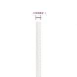 teljesen fehér polipropilén hajókötél 3 mm 500 m