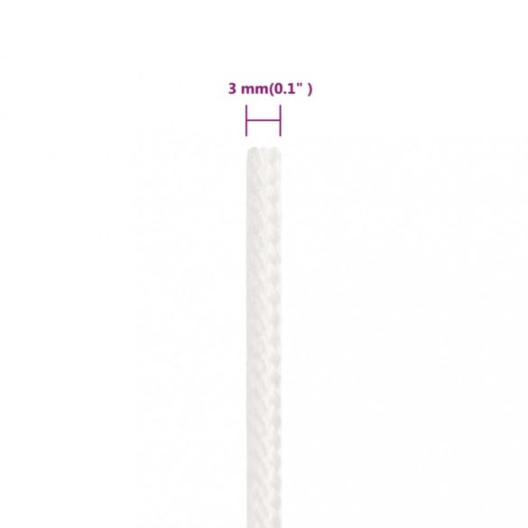 teljesen fehér polipropilén hajókötél 3 mm 500 m