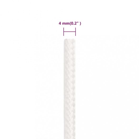 teljesen fehér polipropilén hajókötél 4 mm 250 m