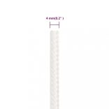 teljesen fehér polipropilén hajókötél 4 mm 500 m