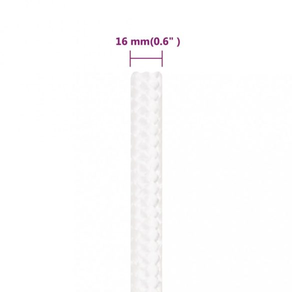 teljesen fehér polipropilén hajókötél 16 mm 250 m