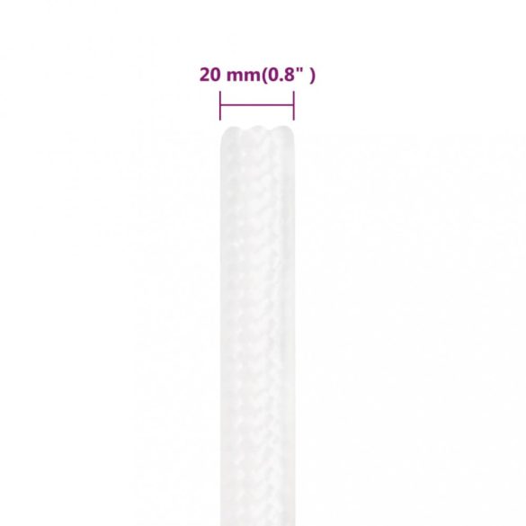teljesen fehér polipropilén hajókötél 20 mm 100 m