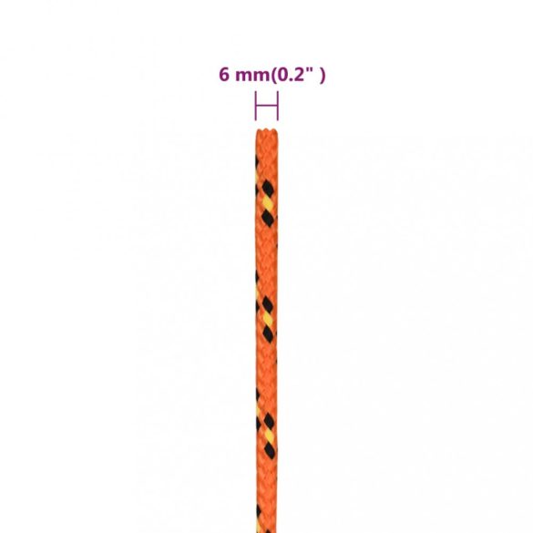 narancssárga polipropilén hajókötél 6 mm 100 m