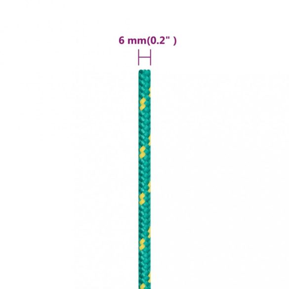 zöld polipropilén hajókötél 6 mm 500 m