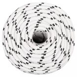 fehér poliészter fonott csónakkötél 12 mm x 25 m