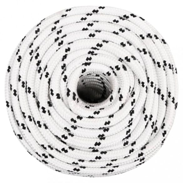 fehér poliészter fonott csónakkötél 12 mm x 25 m
