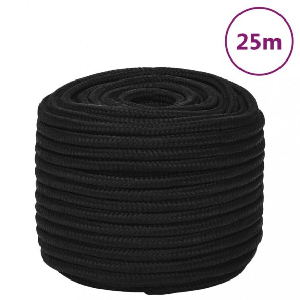 fekete poliészter munkakötél 12 mm 25 m