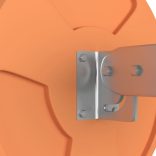 narancssárga kültéri domború közlekedési tükör Ø30 cm polikarbonátból