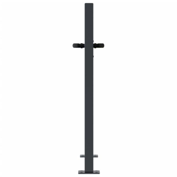 antracitszürke acél famintás kertkapu 100x75 cm