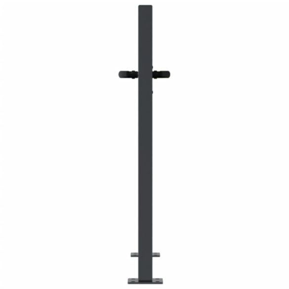 antracit színű, fűmintás acél kerti kapu 100x75 cm