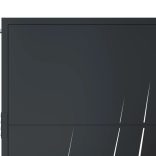 antracit színű, fűmintás acél kerti kapu 100x75 cm