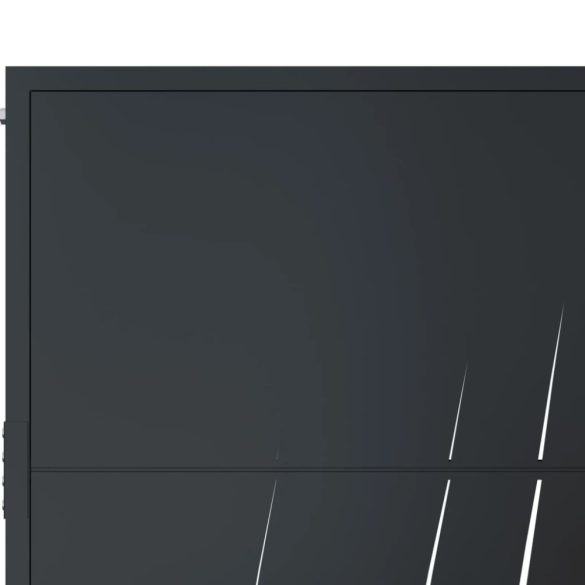 antracit színű, fűmintás acél kerti kapu 100x75 cm