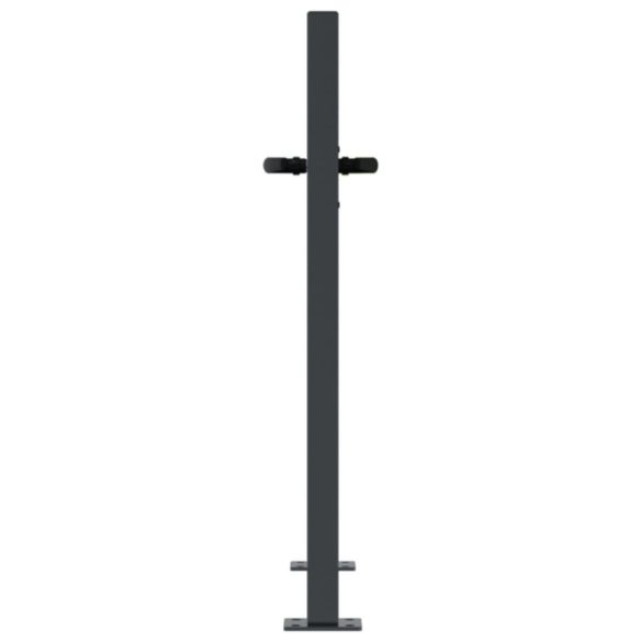 antracit színű, fűmintás acél kerti kapu 100x100 cm