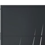 antracit színű, fűmintás acél kerti kapu 100x150 cm