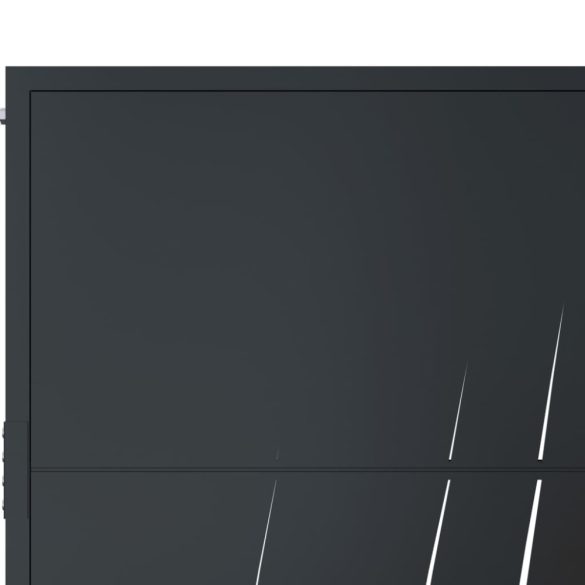 antracit színű, fűmintás acél kerti kapu 100x175 cm