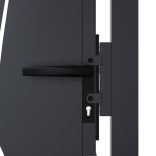 antracit színű, fűmintás acél kerti kapu 100x175 cm