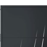 antracit színű, fűmintás acél kerti kapu 100x200 cm