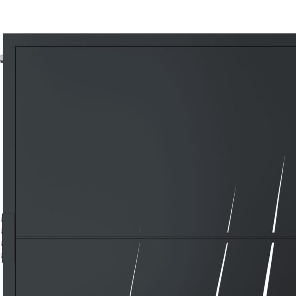 antracit színű, fűmintás acél kerti kapu 100x200 cm