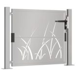 Corten acél kerti kapu 100x100 cm, fűmintás