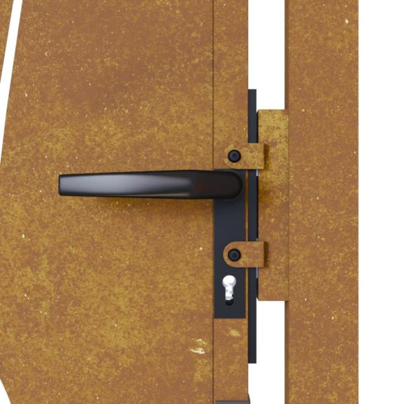 Corten acél kerti kapu 100x175 cm, fűmintás