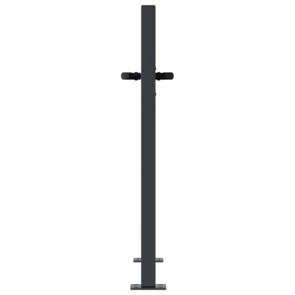 antracit színű acél, bambusz mintás kerti kapu 100x75 cm