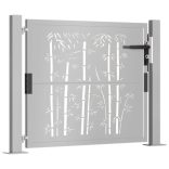 Corten acél, bambusz mintás kerti kapu 100x75 cm